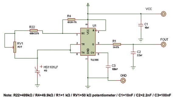 The HS1101LF capacitive sensor from Measurement Specialties
